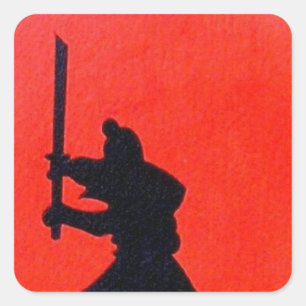Japanische Bushido-Art des Kriegers Quadratischer Aufkleber