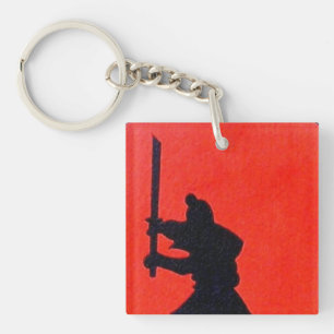 Japanische Bushido-Art des Kriegers Schlüsselanhänger