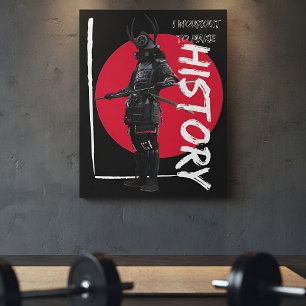 Japanische Bushido-Dekoration - Retro aufgehende S Leinwanddruck