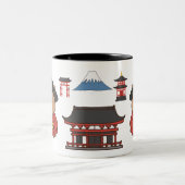 Japanische Capybara-Tasse | Niedlicher Kaffee-Cup Zweifarbige Tasse (Mittel)