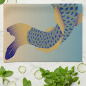 Japanische Carp-Muster Geschirrtuch (Gefaltet)