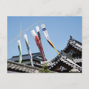 Japanische Carp Streamers Postkarte
