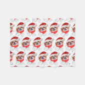 Japanische Chin Dog Breed Weihnachtsstars Fleecedecke (Vorderseite (Horizontal))