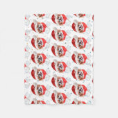 Japanische Chin Dog Breed Weihnachtsstars Fleecedecke (Vorderseite)