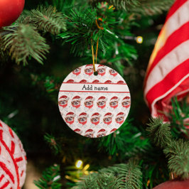 Japanische Chin Dog Breed Weihnachtsstars Keramik Ornament