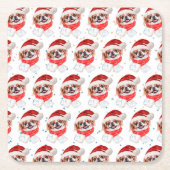 Japanische Chin Dog Breed Weihnachtsstars Rechteckiger Pappuntersetzer (Vorderseite)