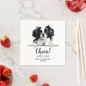 Japanische Chin Dog Hand Zeichnend Personalisierte Serviette (Beispiel)