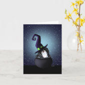 Japanische Chin Hexe Halloween Karte (Gelbe Blume)