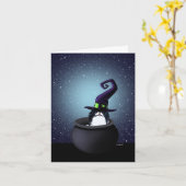 Japanische Chin-Hexenkarte Halloween Karte (Gelbe Blume)