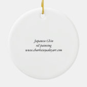 Japanische Chin Original Hunde Kunst-Ornament Keramik Ornament (Hinten)