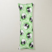 Japanische Chin Puppy-Malerei Originale Hundkunst Seitenschläferkissen (Rückseite (Vertikal))