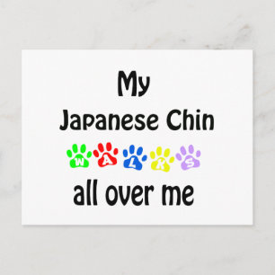 japanische Chin Walks Design Postkarte