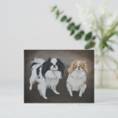 Japanische Chinesische Hunde-Postkarte Postkarte (Stehend Vorderseite)