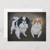 Japanische Chinesische Hunde-Postkarte Postkarte (Vorne/Hinten)