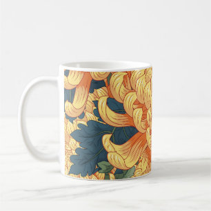 Japanische Chrysanthemen: gelbes Blumenmuster. Kaffeetasse