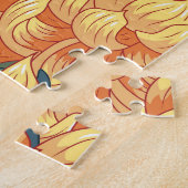 Japanische Chrysanthemen: gelbes Blumenmuster. Puzzle (Seite)