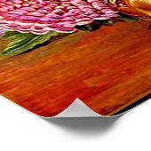 Japanische Chrysanthemen, Kunstmalerei Poster (Ecke)