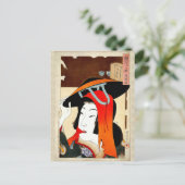 Japanische Classic Geisha Lady Art Card Postkarte (Stehend Vorderseite)