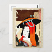 Japanische Classic Geisha Lady Art Card Postkarte (Vorne/Hinten)