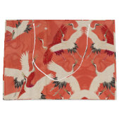 Japanische Cranes Kimono-Geschenktasche Große Geschenktüte (Vorderseite)