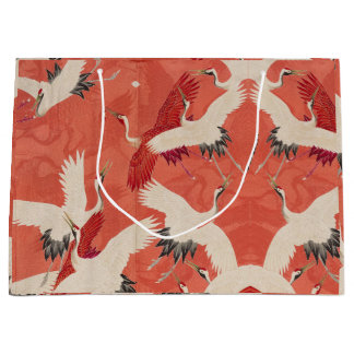 Japanische Cranes Kimono-Geschenktasche Große Geschenktüte