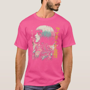 Japanische Cyborg-Frau Cyberpunk-Kunst Frauen Mädc T-Shirt