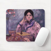 Japanische Dame mit einer Parfümflasche Mousepad (Mit Mouse)