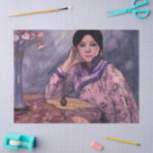 Japanische Dame mit einer Parfümflasche Seidenpapier (Basteln)