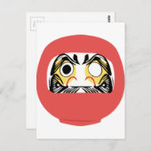 Japanische Daruma Doll Postkarte (Vorne/Hinten)