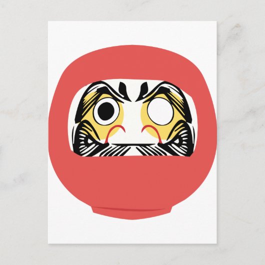 Japanische Daruma Doll Postkarte (Vorderseite)