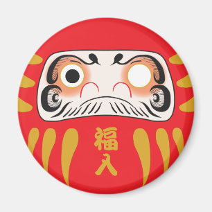 Japanische Daruma (ein Auge gefüllt) Magnet