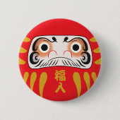 Japanische Daruma (mit Augen) Button-Button Button (Vorderseite)