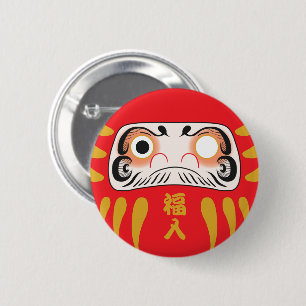 Japanische Daruma (One Eye) Button-Button Button