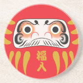 Japanische Daruma (Zwei Augen) Getränkeuntersetzer (Vorne)