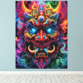 japanische Demon Canvas Print Leinwanddruck (Insitu (Holzboden))