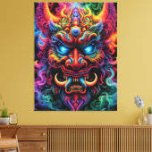 japanische Demon Canvas Print Leinwanddruck (Insitu (Wohnzimmer))