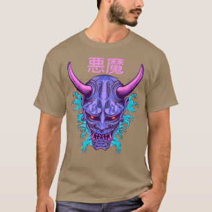 Japanische Demon Devil Samurai Oni Mask (2) T-Shirt