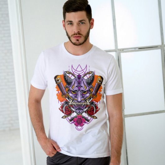 Japanische Demon Hannya Oni Mask T-Shirt