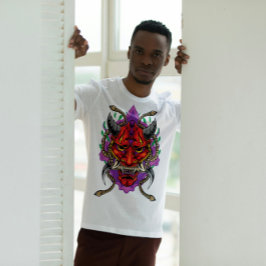 Japanische Demon Hannya Oni Mask T-Shirt
