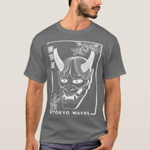 Japanische Demon-Rose Minimalistisches ästhetische T-Shirt