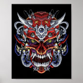 Japanische Demon-Skull-Maske Poster (Vorne)
