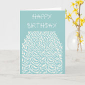 Japanische Design Grußkarte - "Happy Birthday" Karte (Gelbe Blume)