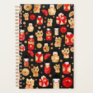 Japanische Dollars - Kokeshi und Maneki Neko Cats Planer