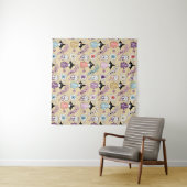 Japanische Dollars - Kokeshi und Maneki Neko Cats Wandteppich (Beispiel (Horizontal))