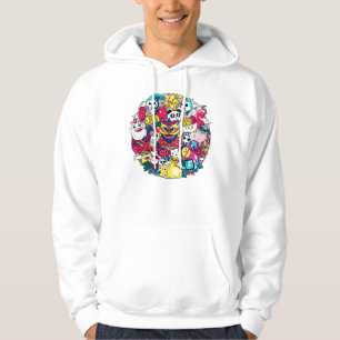 Japanische Doodle-Kunst Hoodie