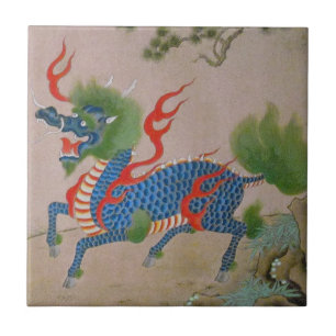 Japanische Drache-Fliese Fliese