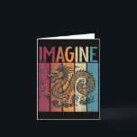 Japanische Drache Stellen Sie sich Retro Fantasy M Karte<br><div class="desc">Japanische Drache Stellen Sie sich Retro Fantasy Mythische Männer Frauen Kind</div>