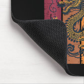 Japanische Drache Stellen Sie sich Retro Fantasy M Mousepad (Ecke)