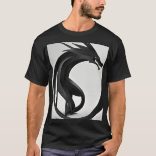 Japanische Drachen-T - Shirt mit Watercolor Wash B