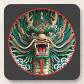 Japanische Drachen- und chinesisch-buddhistische T Getränkeuntersetzer (Vorderseite)